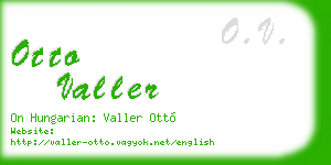otto valler business card